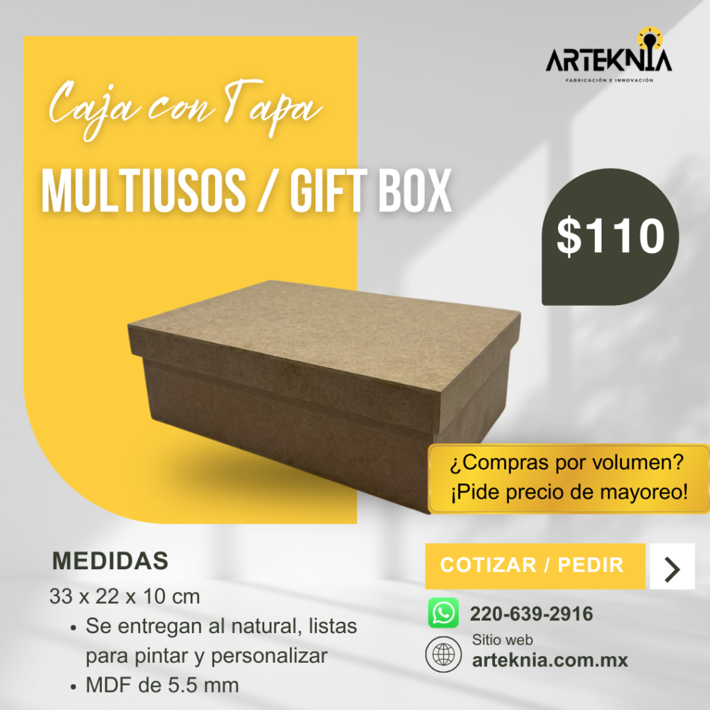 Caja con tapa para gift box