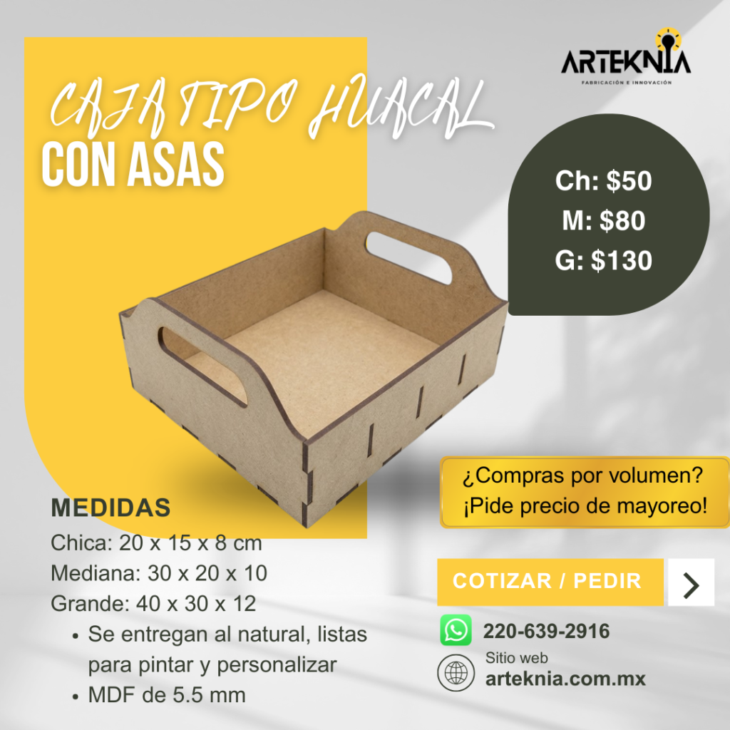 Charola con asas